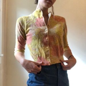 Vintage 1950s Flower Sweater